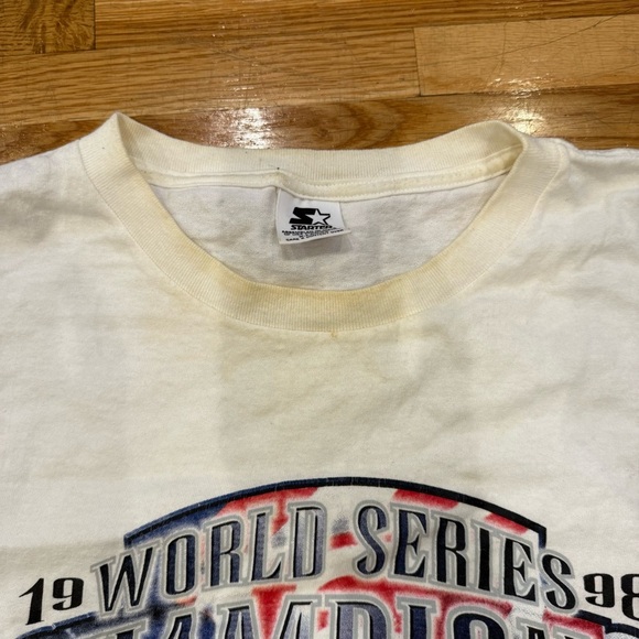 VNTG New York Yankees 1998 World Series Champions Starter T-Shirt Men’s XL White - Picture 8 of 12